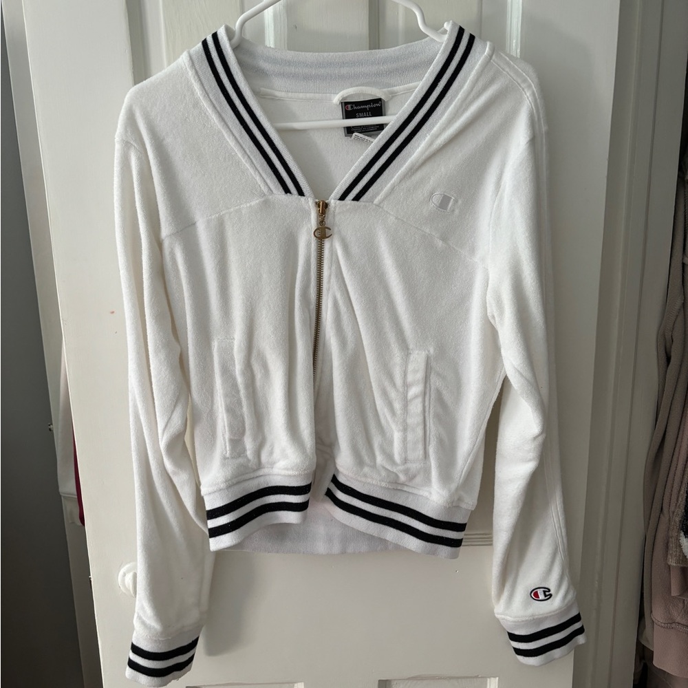 White Champion Women’s Zip Up